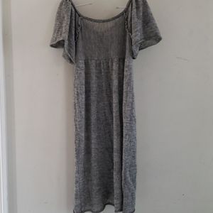 Grey Dress with flowy sleeves
